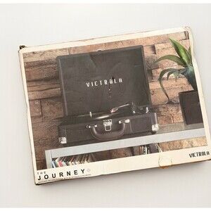 Victrola Journey+ Suitcase Record Player with Bluetooth Streaming-Black